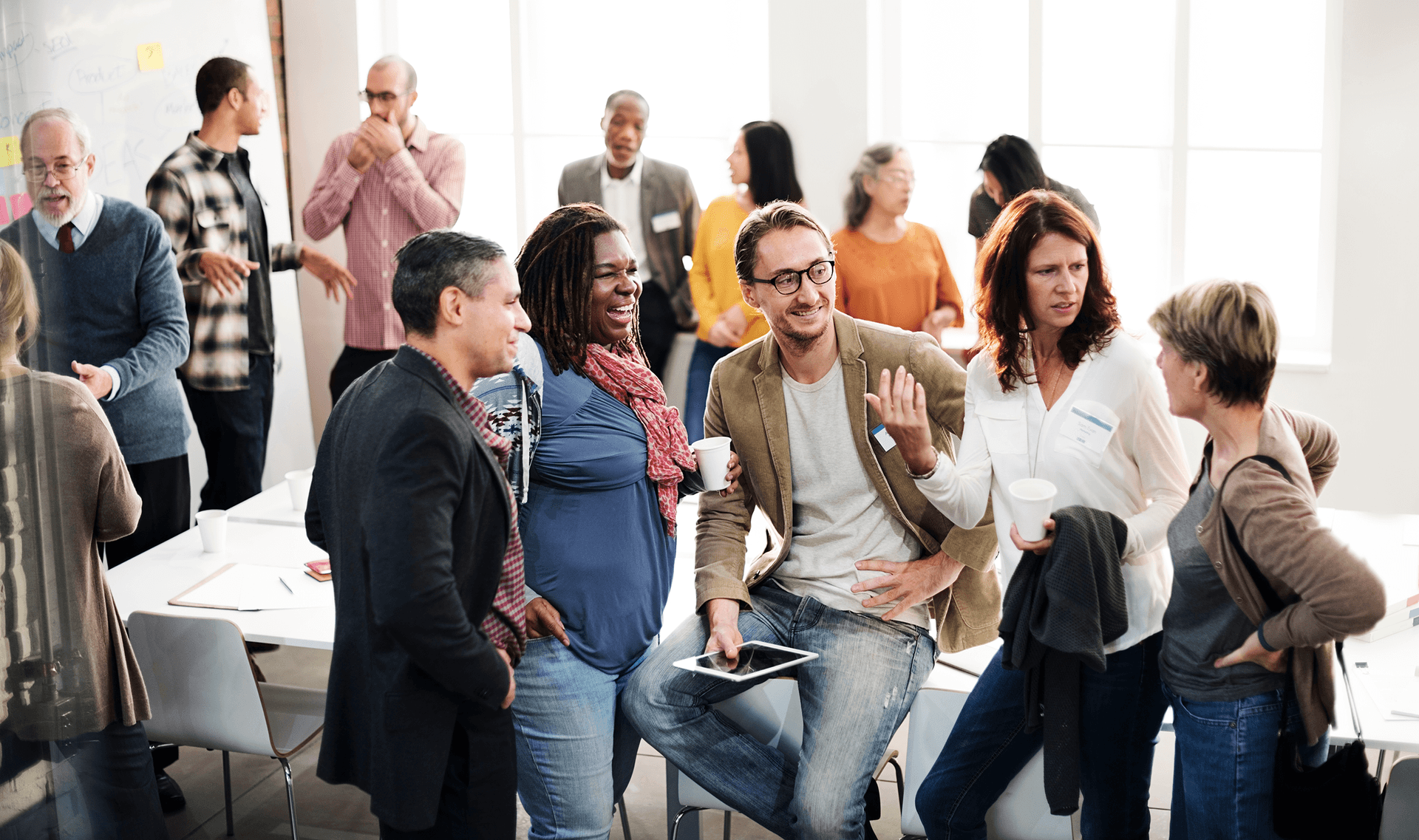 Group of people talking