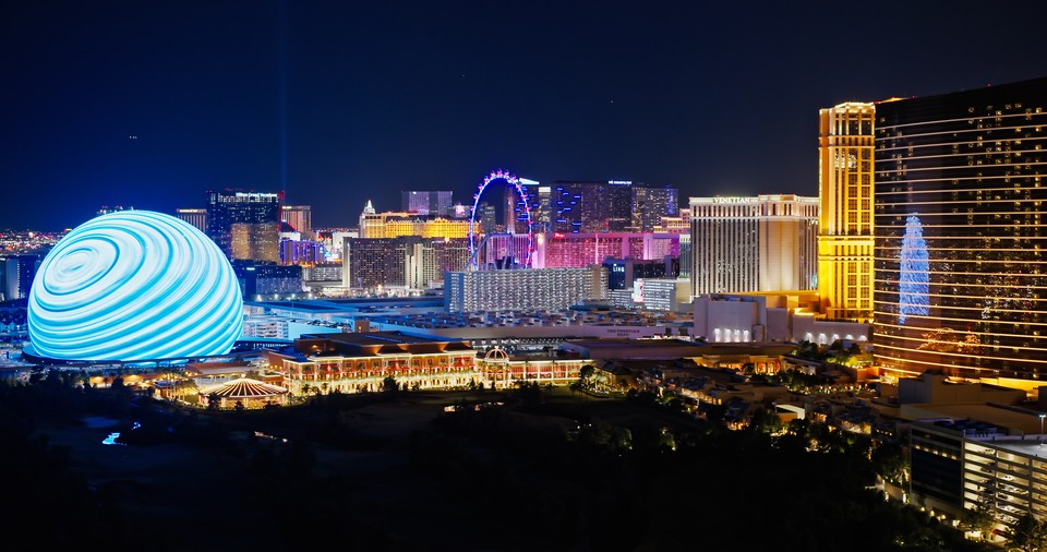 skyline of Las Vegas at night